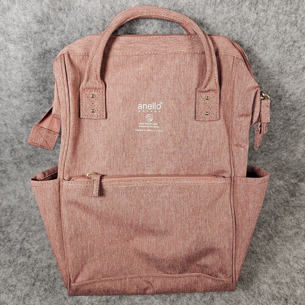 anello Grande Heathered Pink Water-Repellent Clasp Backpack Travel Work